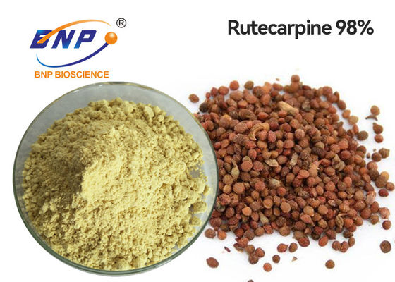 Φυσικό HPLC Rutaecarpine Rutecarpine 98% αποσπασμάτων Evodia Rutaecarpa συμπληρωμάτων