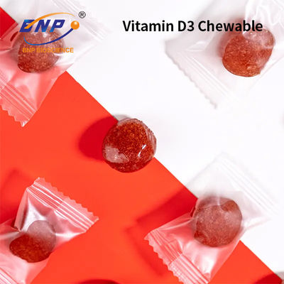 Φυσικής γεύσης συμπληρωμάτων Gummy καραμέλα ασβεστίου βιταμινών D3 μασητή