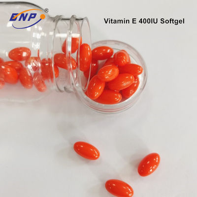Πορτοκαλιά βιταμίνη Ε ενίσχυσης υγείας αντιοξειδωτικό Softgel 1000 καψών IU